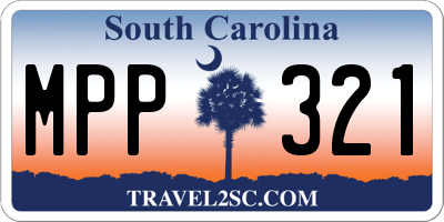 SC license plate MPP321