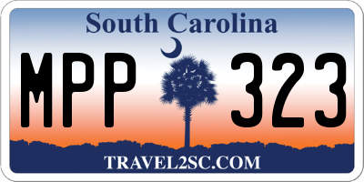 SC license plate MPP323