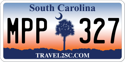 SC license plate MPP327
