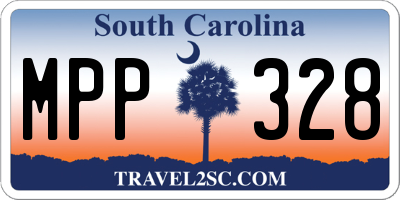 SC license plate MPP328
