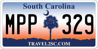 SC license plate MPP329