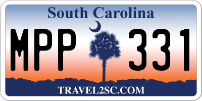 SC license plate MPP331