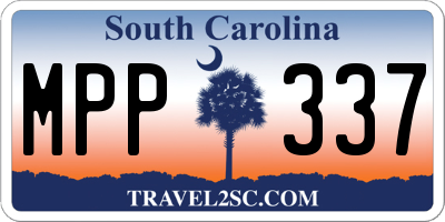 SC license plate MPP337