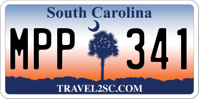 SC license plate MPP341