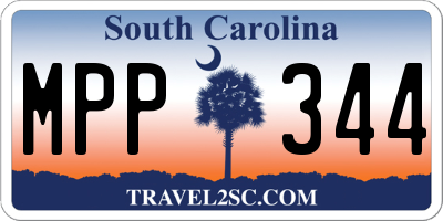 SC license plate MPP344