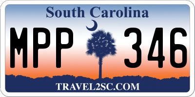 SC license plate MPP346