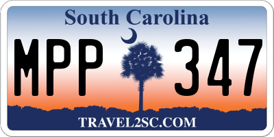 SC license plate MPP347