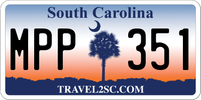 SC license plate MPP351