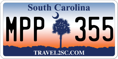 SC license plate MPP355