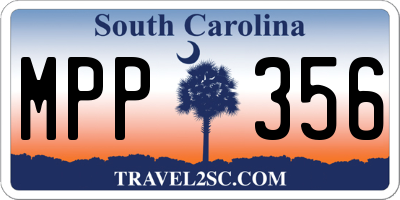 SC license plate MPP356