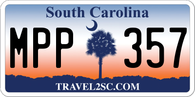 SC license plate MPP357