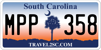 SC license plate MPP358
