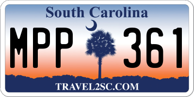 SC license plate MPP361