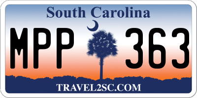 SC license plate MPP363