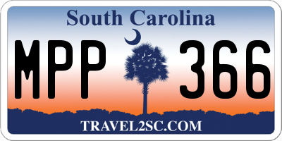 SC license plate MPP366