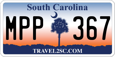 SC license plate MPP367