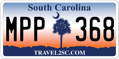 SC license plate MPP368