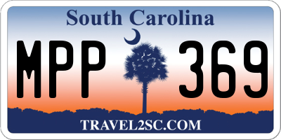 SC license plate MPP369