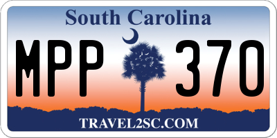 SC license plate MPP370