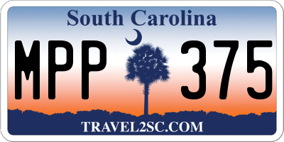 SC license plate MPP375