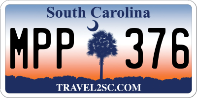 SC license plate MPP376