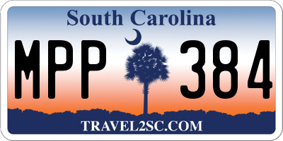 SC license plate MPP384