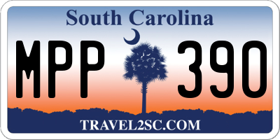 SC license plate MPP390