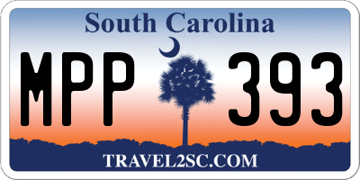 SC license plate MPP393