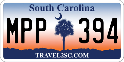 SC license plate MPP394