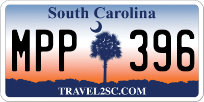 SC license plate MPP396