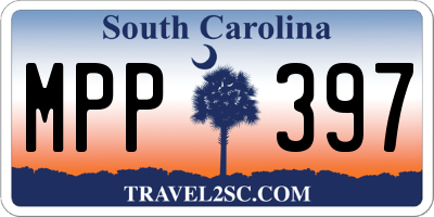 SC license plate MPP397