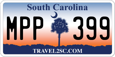 SC license plate MPP399