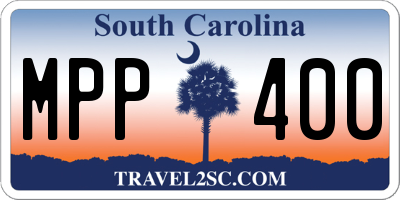 SC license plate MPP400