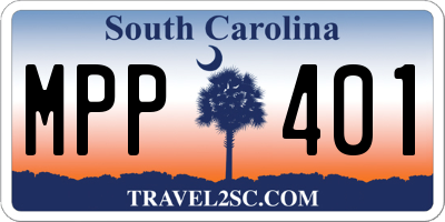 SC license plate MPP401