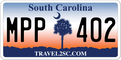 SC license plate MPP402