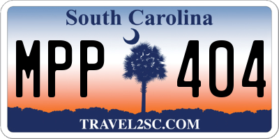 SC license plate MPP404