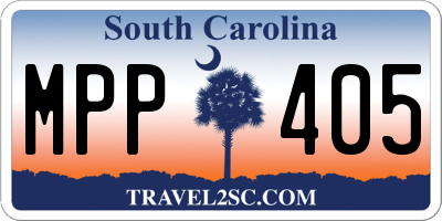 SC license plate MPP405