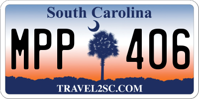 SC license plate MPP406