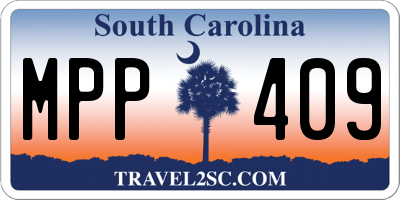 SC license plate MPP409