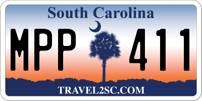 SC license plate MPP411
