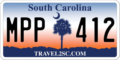 SC license plate MPP412