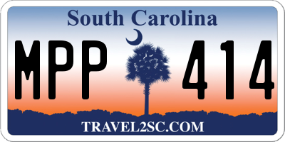 SC license plate MPP414