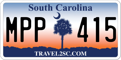 SC license plate MPP415