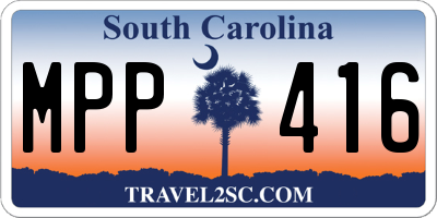 SC license plate MPP416