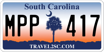 SC license plate MPP417