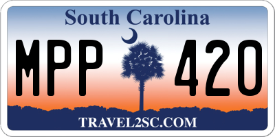 SC license plate MPP420
