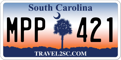 SC license plate MPP421