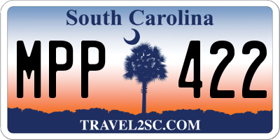 SC license plate MPP422