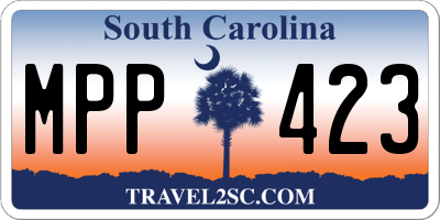 SC license plate MPP423