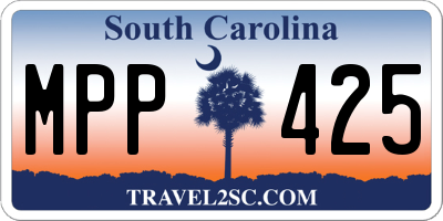 SC license plate MPP425